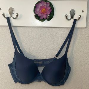 Sexy Satin And Lace Push-up Bra